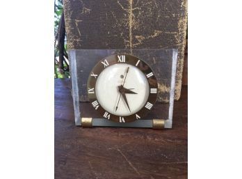 Vintage Telechron Lucite Mantle Electric Clock