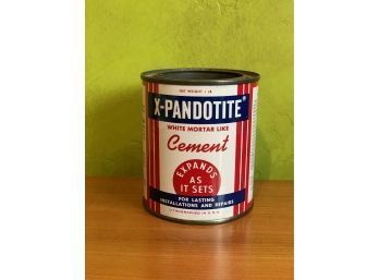 Vintage X-Pandotite Cement Tin