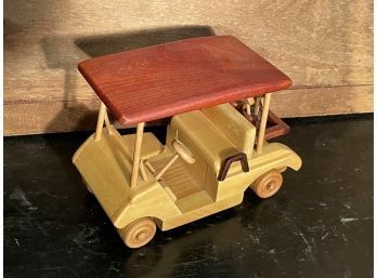 Vintage Wooden Golf Cart
