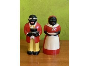 Vintage Original F&F Mold And Die Works Aunt Jemima & Uncle Moses Salt And Pepper Shakers
