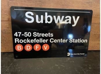 11x17 New York City 47-50 Streets/ Rockefeller Center Station Subway Metal Sign