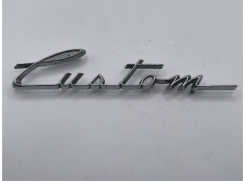 Vintage Custom Chrome Car Emblem