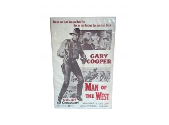 Vintage 1958 ORIGINAL Man Of The West Movie Poster