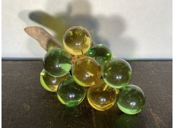 Vintage MCM Green & Yellow Lucite Grape Cluster