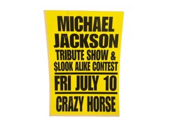 Michael Jackson Tribute Show & Look Alike Contest Poster