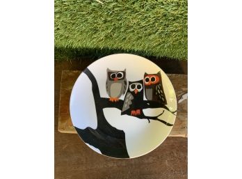 Vintage Melamine Owl Plates