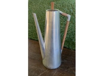 Danish Royal Holland MCM Pewter Coffee Pot With Wooden Handle