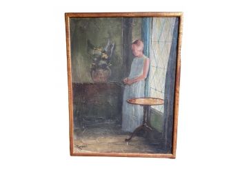 Vintage Oil Painting By Riazzi