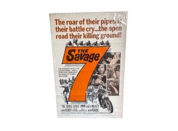 Vintage 1968 ORIGINAL Savage 7 Movie Poster - (68/194)