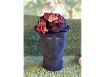 Vintage Floral Applique Hat