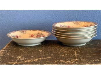 Vintage Grace China Corsage Porcelain Dessert Bowls S/6