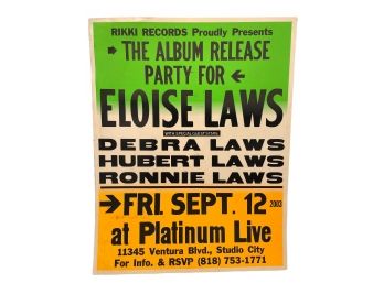Vintage Eloise Laws Album Release Party Poster
