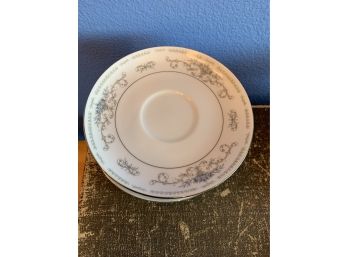 Vintage  Fine Porcelain China Diane Japan Saucer Plate S/8