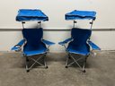 Quik Shade 37' Adjustable Blue Canopy Folding Kid Chairs 2 Pack