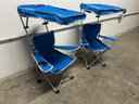 Quik Shade 37' Adjustable Blue Canopy Folding Kid Chairs 2 Pack
