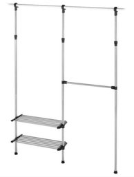 Whitmor Silver Metal Clothes Rack System