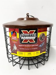 Squirrel-x Suet Bird Feeder For Finches, 2 Cake Capacity