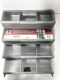 Stack-on 12-compartment Bin Storage Organizer