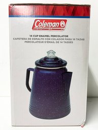 Coleman Stainless Steel 14 Cup Enamel Percolator