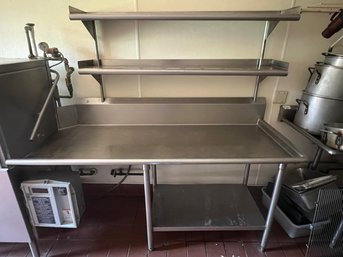Stainless Steel Counter With Shelving