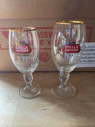 Stella Brand Beer Glasses