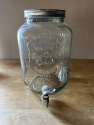 Glass Beverage Jar With Spout