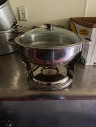 Stainless Steel Pot With Stand For Sternos