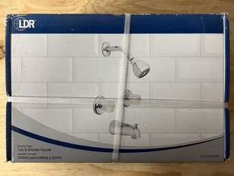 LDR Chrome 2-handle Tub & Shower Faucet Set