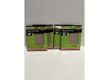 Gator Power 1/4 Sheet Clamps On Sandpaper 60 Coarse Fits Palm Sander (4-1/2' X 5-12') Pack Of 4 Units