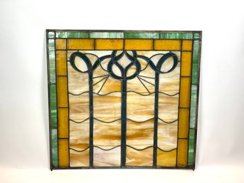 1st Staines Glass Window With Ribbon Pattern