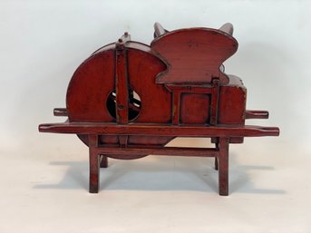 Vintage Sales Man Sample Rice Mill In Red Lacquer