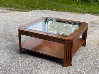 Blonde Glass Top Coffee Table