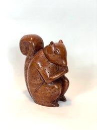 Vintage Wooden Squirrel Trinket Box