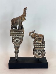 2nd Pair Of Burmese Carved Elephant Pulleys