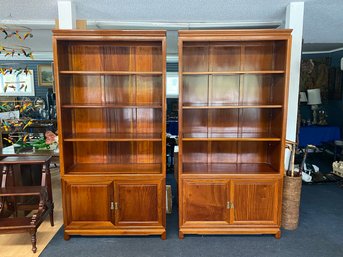 Two Large Rose Wood Cabinets