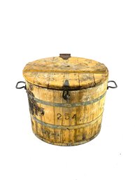 Antique Wooden Yellow Tub