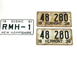 Three License Plates