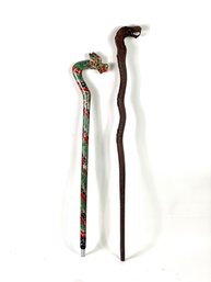 Two Serpent Canes
