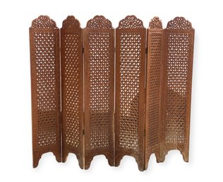 Hand Carved Asian Privacy Screen