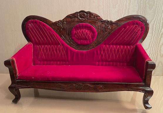 Vintage Doll Size Matching Couch And Chair
