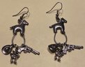 Adorable Horse Drop Earrings With Charms