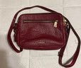 Fossil Crossbody Reddish Brown Leather Lined Hand Bag