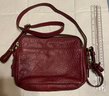 Fossil Crossbody Reddish Brown Leather Lined Hand Bag