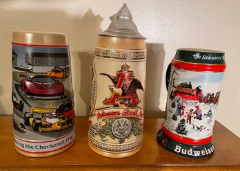 Vintage Budweiser/Anheiser Bush Steins