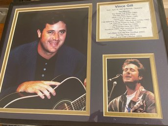 Framed Picture Of Country Music Legend Vince Gill