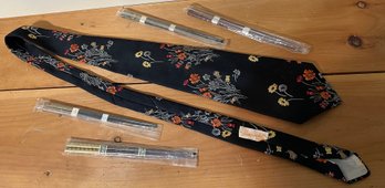 Four Sets Of Japanese Hair Chopsticks And A Tie