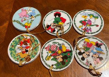 Set Of Six Walt Disney Ornaments