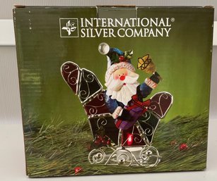 International Silver Santa Sleigh Votive Holder