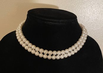 Vintage Pearl Costume Choker Necklace