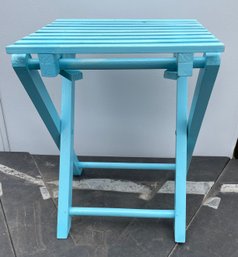 Turquoise Plant Stand, Porch Table